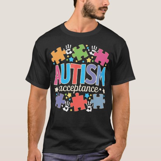Autism Awareness Acceptance Puzzles T-shirt (Voorkant)