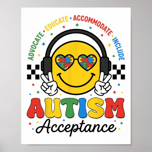 Autism Awareness Acceptance Special Education Teac Poster (Voorkant)