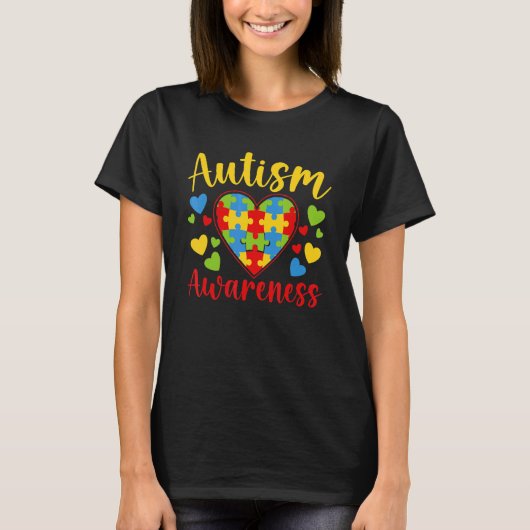 Autism Awareness Acceptance & Support Teacher Mom T-shirt (Voorkant)