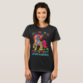 Autism Awareness Acceptance Unicorn Its Ok To Be D T-shirt (Voorkant volledig)