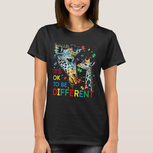 Autism Awareness Acceptance Women Kid Its Ok To Be T-shirt (Voorkant)