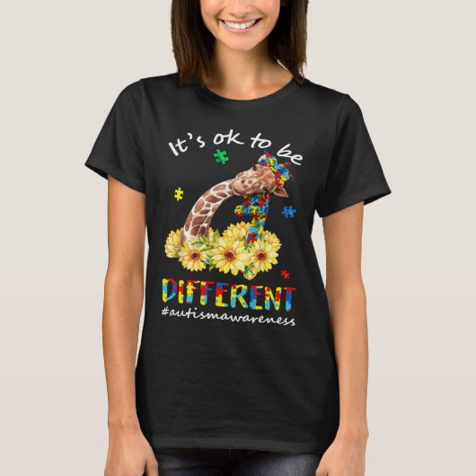 Autism Awareness Acceptance Women Kid Its Ok To Be T-shirt (Voorkant)
