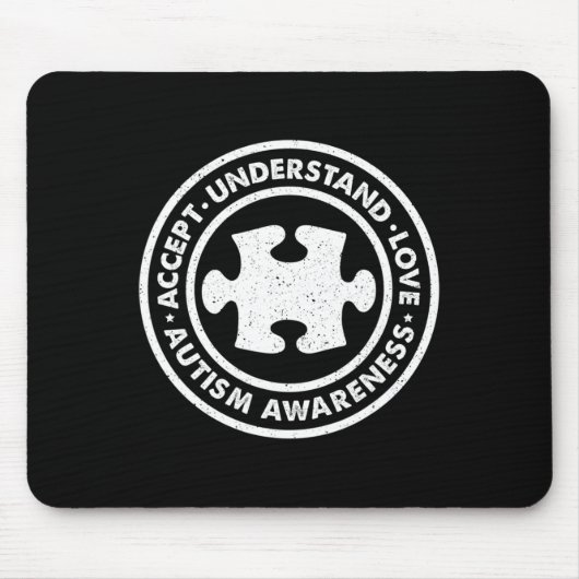 Autism Awareness Accepteer English Muismat (Voorkant)