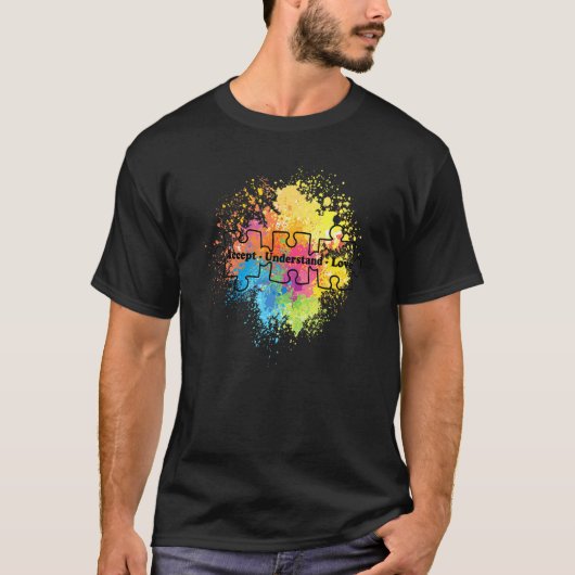 Autism Awareness Accepteren Begrijpen Liefde Suppo T-shirt (Voorkant)
