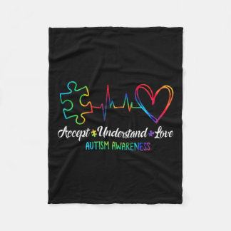 Autism Awareness Accepteren Begrip van Love Autism Fleece Deken