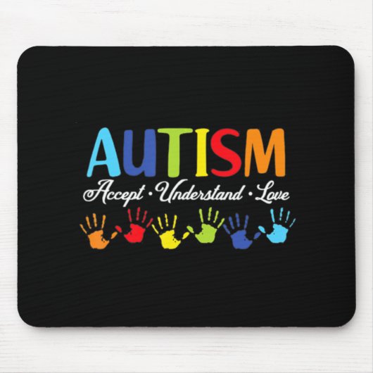 Autism Awareness Accepteren Begrip van Love Autism Muismat (Voorkant)