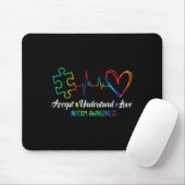 Autism Awareness Accepteren Begrip van Love Autism Muismat (Met muis)
