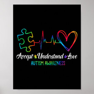 Autism Awareness Accepteren Begrip van Love Autism Poster