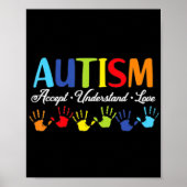Autism Awareness Accepteren Begrip van Love Autism Poster (Voorkant)
