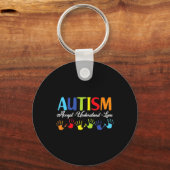 Autism Awareness Accepteren Begrip van Love Autism Sleutelhanger (Voorkant)