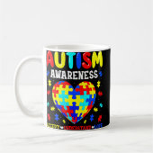 Autism Awareness Accepteren Love Autism Puz Koffiemok (Links)