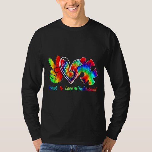 Autism Awareness Accepteren T-shirt (Voorkant)