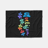 Autism Awareness Accepteren Understanding Love Asb Fleece Deken (Voorkant (Horizontaal))