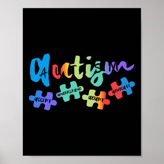 Autism Awareness Accepteren Understanding Love Asb Poster (Voorkant)