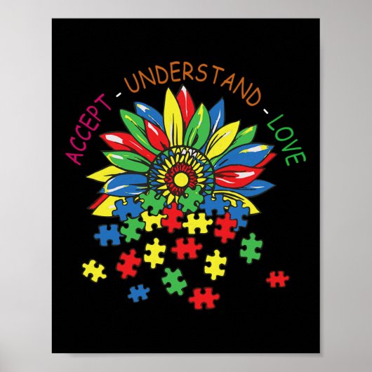 Autism Awareness Accepteren Understanding Love Asb Poster (Voorkant)