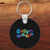 Autism Awareness Accepteren Understanding Love Asb Sleutelhanger (Voorkant)