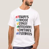 Autism Awareness Acronym Positive Quote T-shirt (Voorkant)