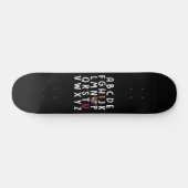 Autism Awareness Alphabet Typographic Persoonlijk Skateboard (Horizontaal)