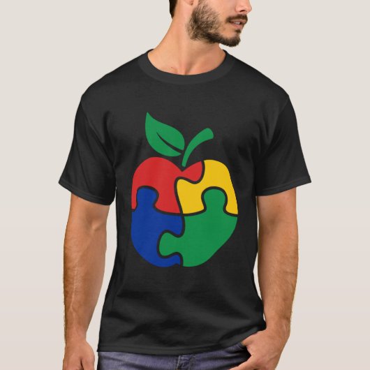 Autism Awareness Apple puzzle Autism T-shirt (Voorkant)