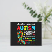 Autism Awareness - April is National Autism Awaren Briefkaart (Staand voorkant)