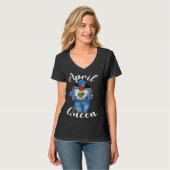Autism Awareness April Queen Black Girl Magic Woma T-shirt (Voorkant volledig)
