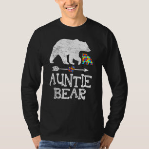 Autism Awareness Auntie Bear Support Adul T-shirt