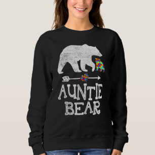 Autism Awareness Auntie Bear Support Adul Trui