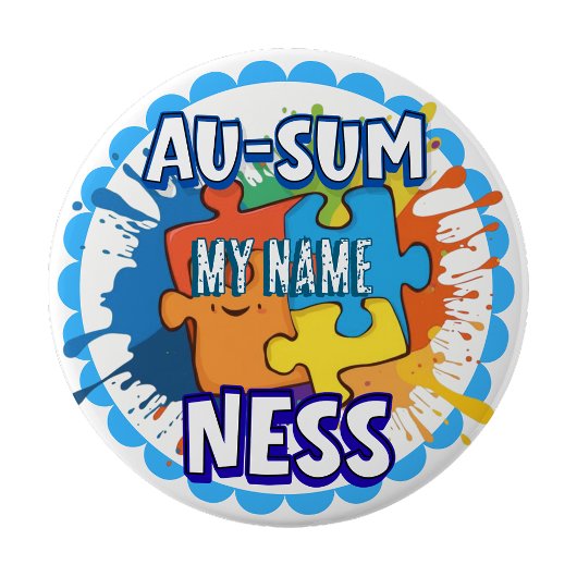 Autism Awareness Ausomeness pin badge Ronde Button 4,0 Cm