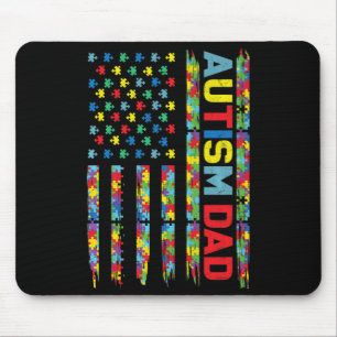 Autism Awareness Autism Dad America Flag Puzzle G Muismat