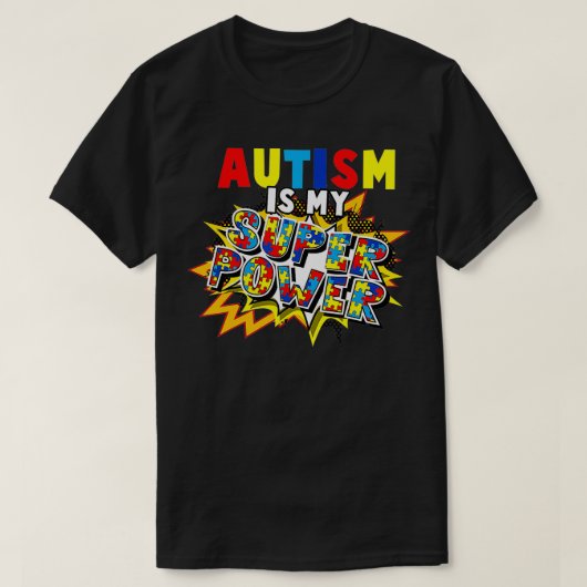 Autism Awareness Autism is My Super Power Toddler T-shirt (Design voorkant)