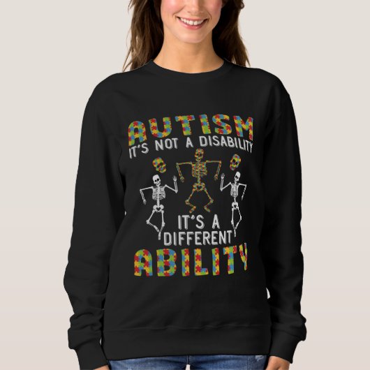 Autism Awareness Autism Skeleton Autism Support Trui (Voorkant)