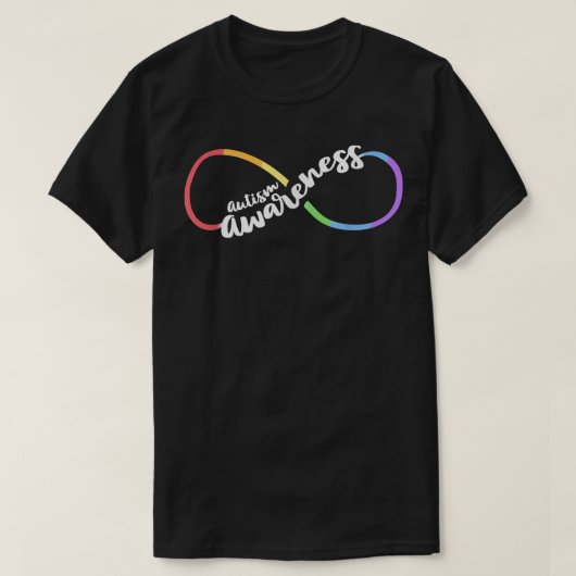 Autism Awareness Autistic Acceptance Rainbow Infin T-shirt (Design voorkant)