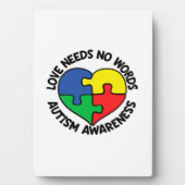 Autism Awareness Autistic Caregiver Fotoplaat (voorkant)