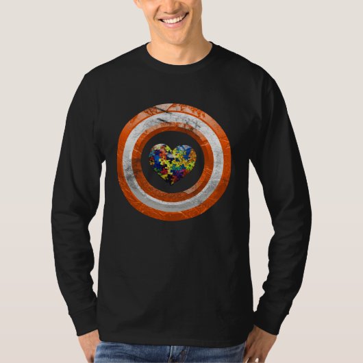 Autism Awareness Autistic Diversity Heart Puzzle T-shirt (Voorkant)