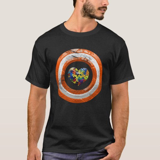 Autism Awareness Autistic Diversity Heart Puzzle T-shirt (Voorkant)