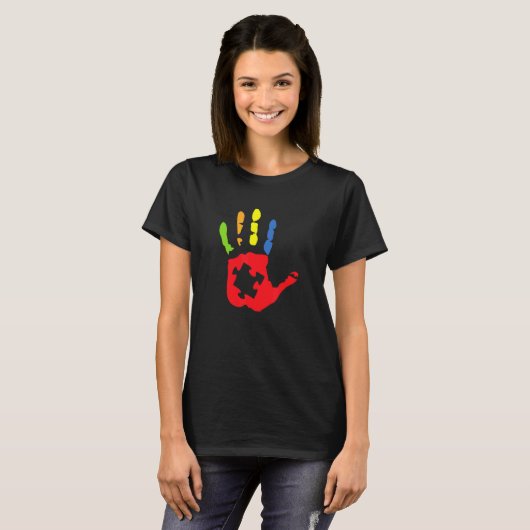 Autism Awareness Autistic support Puzzle Piece Spe T-shirt (Voorkant volledig)