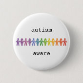 Autism Awareness Badge Ronde Button 5,7 Cm (Voorkant)