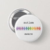 Autism Awareness Badge Ronde Button 5,7 Cm (Voorkant /achterkant)