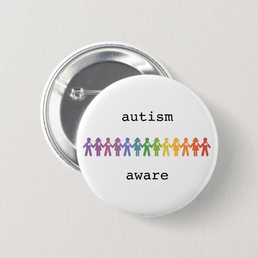 Autism Awareness Badge Ronde Button 5,7 Cm (Voorkant /achterkant)