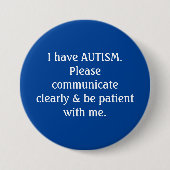 Autism Awareness Badge Ronde Button 7,6 Cm (Voorkant)