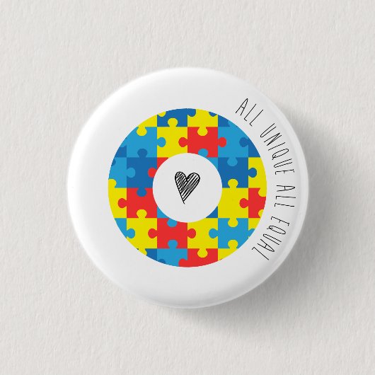 Autism Awareness Badge (small) Ronde Button 3,2 Cm (Voorkant)