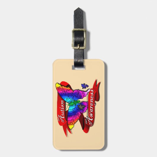 Autism Awareness Banner Bagagelabel (Voorkant verticaal)