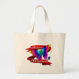 Autism Awareness Banner Grote Tote Bag