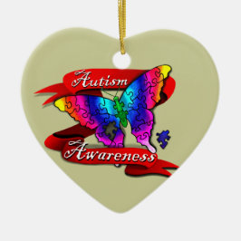 Autism Awareness Banner Keramisch Ornament
