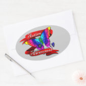 Autism Awareness Banner Ovale Sticker (Envelop)