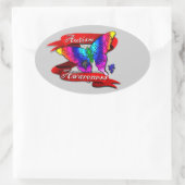 Autism Awareness Banner Ovale Sticker (Tas)