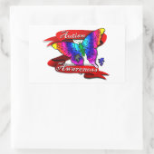 Autism Awareness Banner Rechthoekige Sticker (Tas)