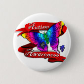 Autism Awareness Banner Ronde Button 5,7 Cm (Voorkant)
