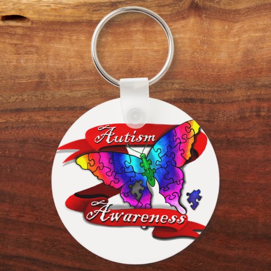 Autism Awareness Banner Sleutelhanger (Voorkant)