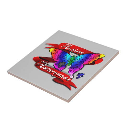 Autism Awareness Banner Tegeltje (Zijkant)